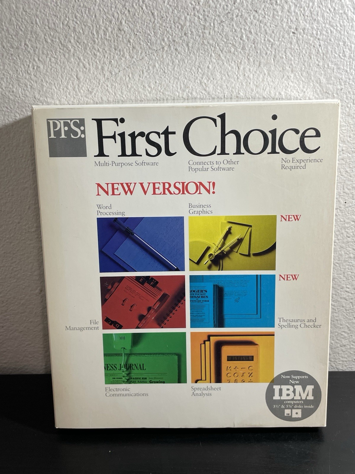 PFS First Choice IBM PC DOS 5.25 Floppy Software Boxed