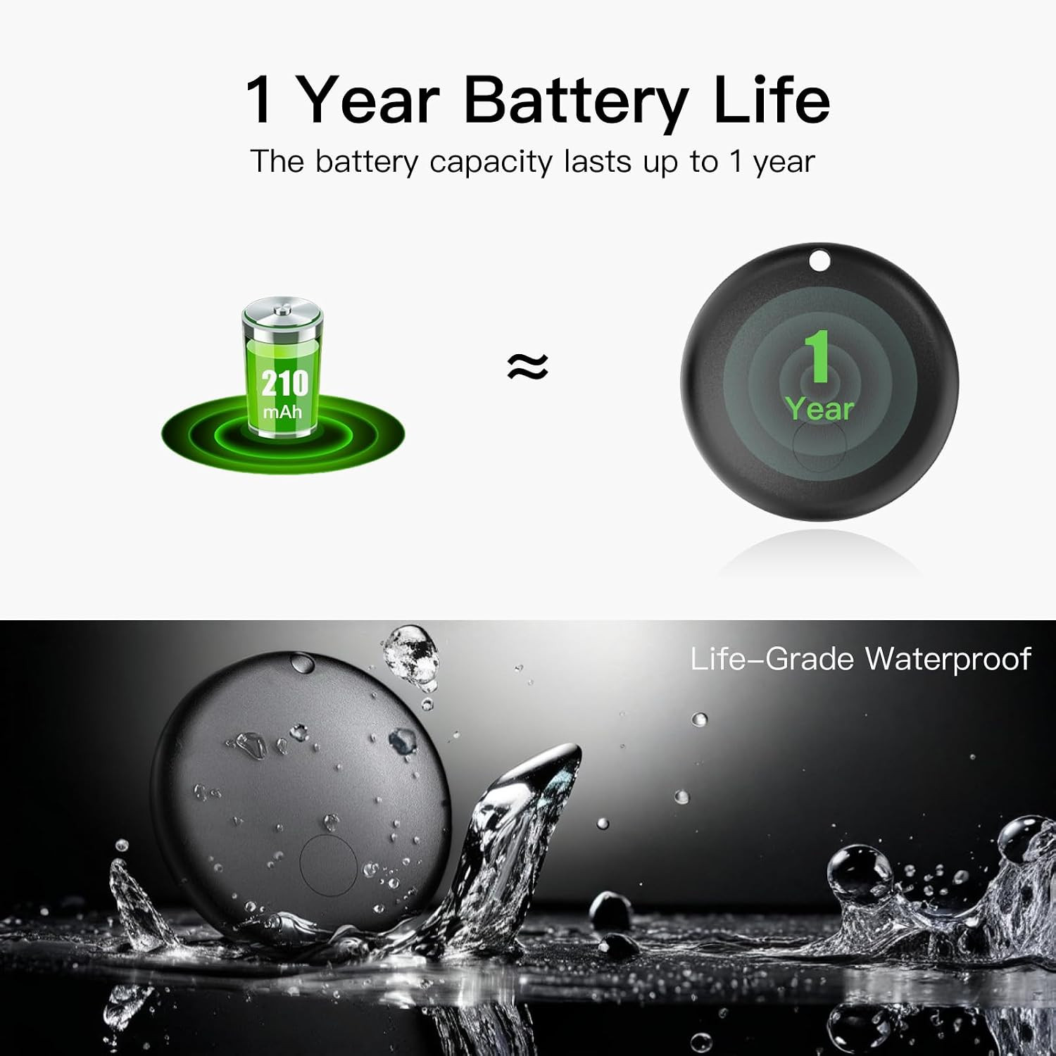 RAINDROPS Air Tracker Tags for Android, Air Tags-4 Pack Bluetooth Tracker Works