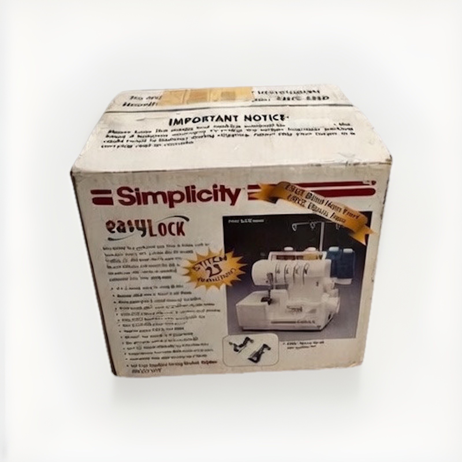 Simplicity Serger Easylock SL-370 Excellent 23 Stitch Functions New Open Box