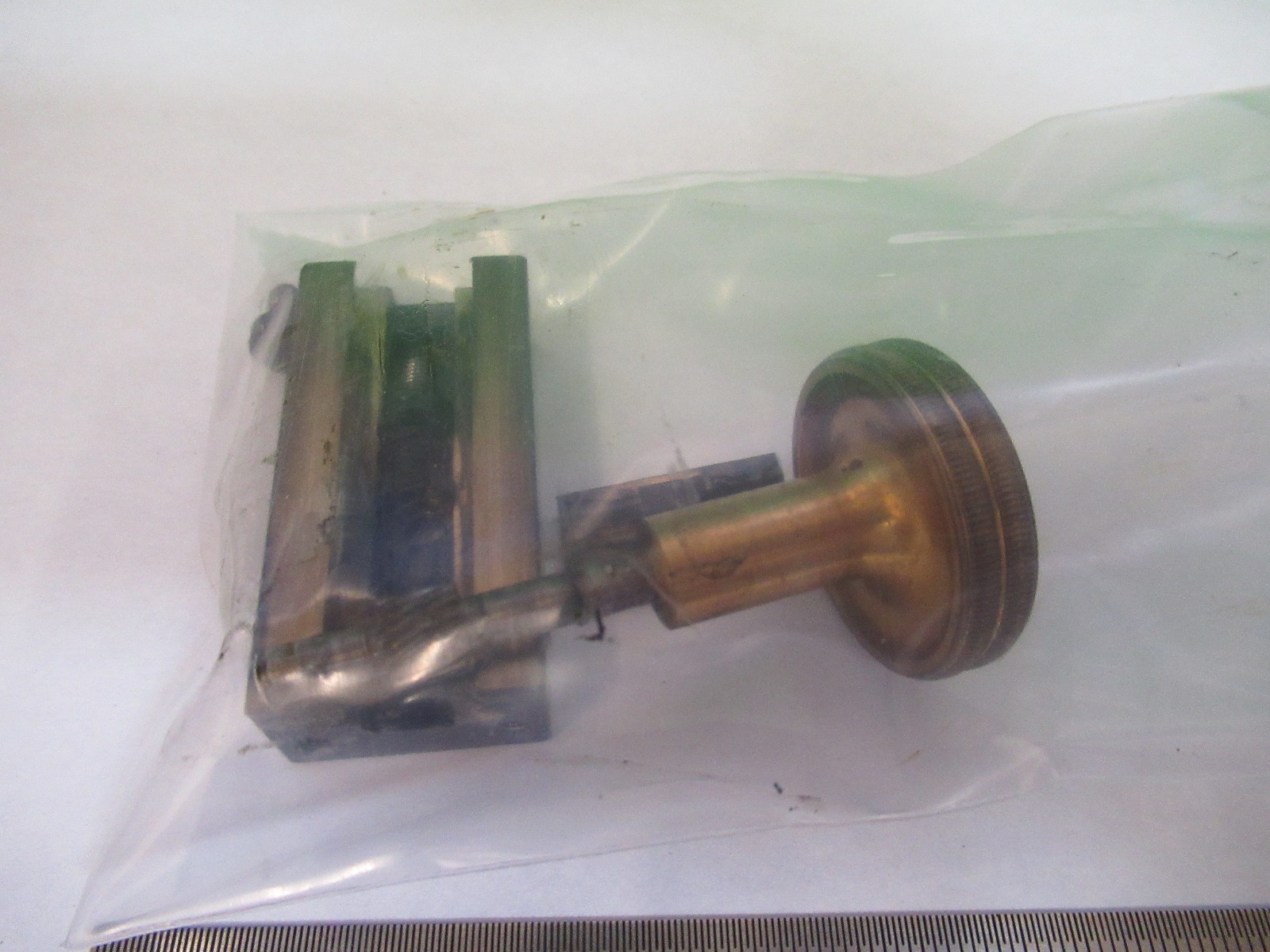 ANTIQUE BRASS LEITZ GERMANY STAGE CONDENSER MICROSCOPE PART AS PICTURED Y4-FT-96