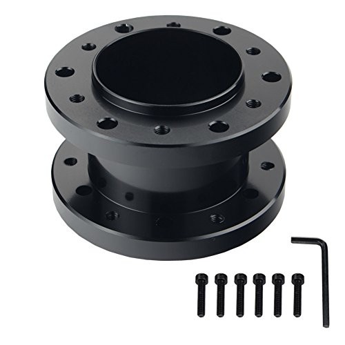 5cm Height Aluminium Steering Aluminum Spacer for Aftermarket Steering Black