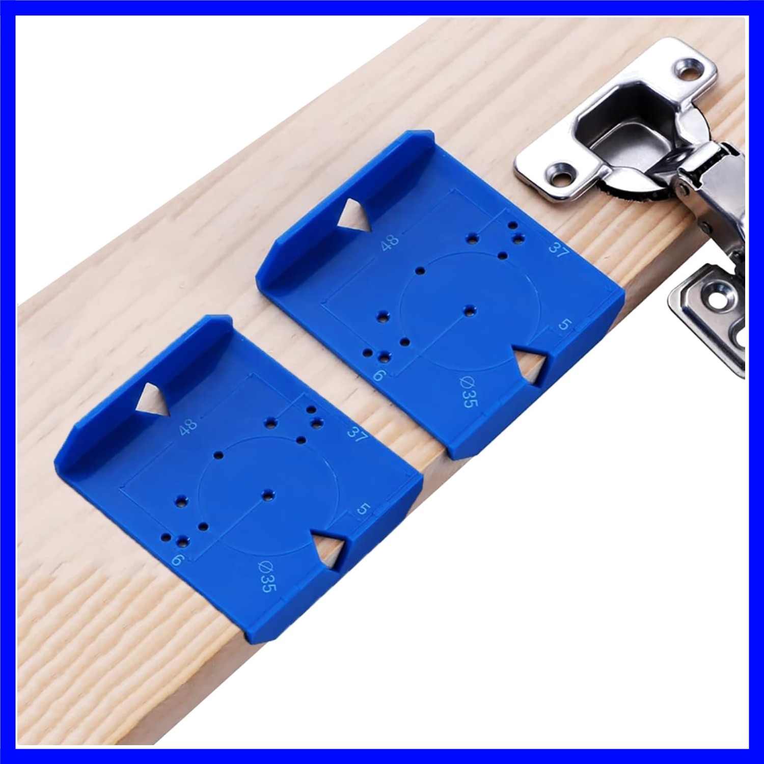 2 Pack Cabinet Door Hinge Jig Mounting Jig Concealed Hinge Positioning Ruler ...