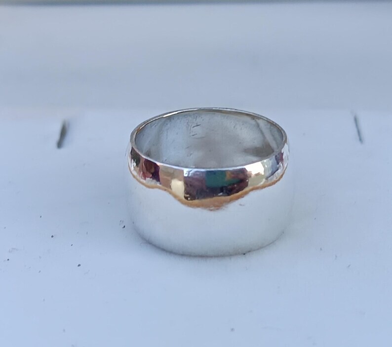 Solid 925 Sterling Silver Thick Silver Band Ring Wide Band Ring Simple All size