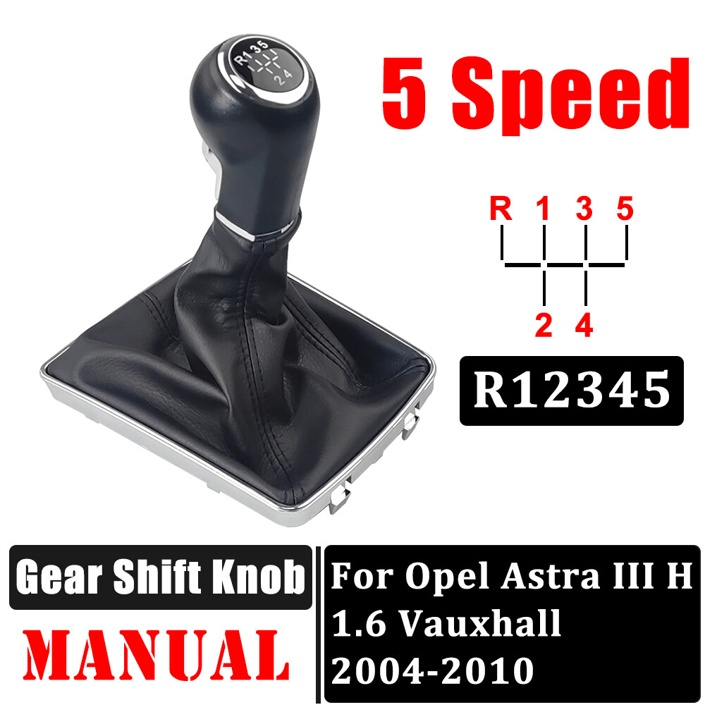 5 Speed For Opel Vauxhall Astra 2004 2005 2006-2010 Gear Shift Knob Shifter Boot