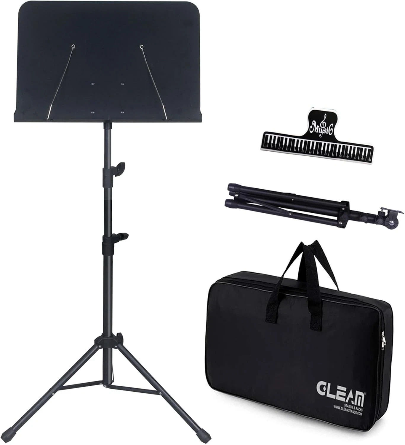 GLEAM Sheet Music Stand Lightweight with Carrying Bag - Portable for Children...