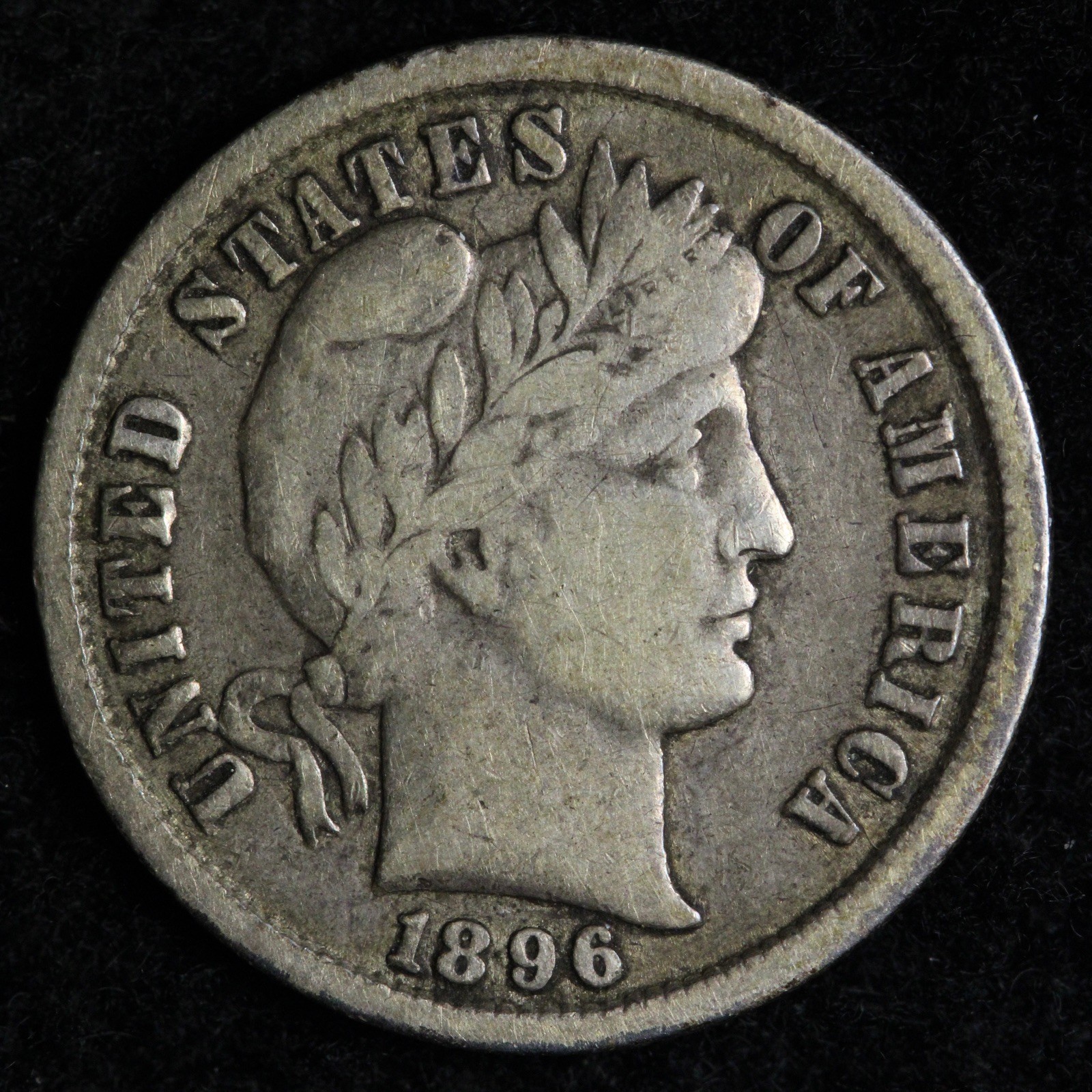 1896 Barber Silver Dime XF E196 GYSMN