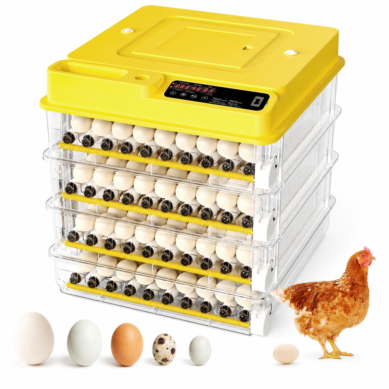 189 Egg Incubator Automatic Egg Turning Egg Hatching Temp Wheelbase Adjust