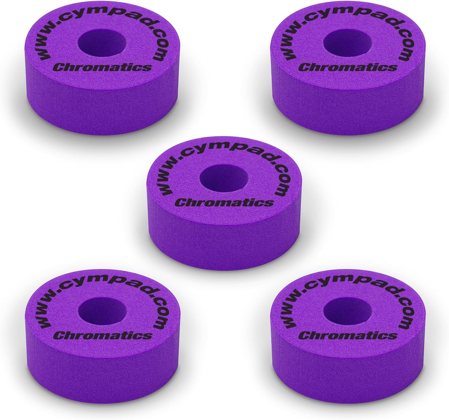 Purple Chromatics Foam Cymbal Pad Set – High-Density Memory Foam Washers