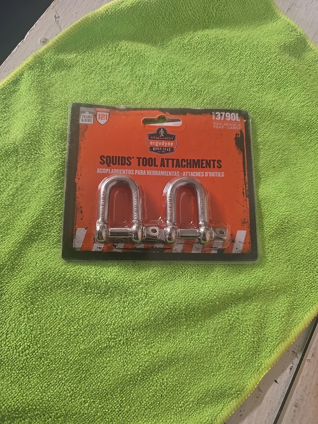 Ergodyne Squids Tool Connectors Shackles 15 lbs 3790L Large (1 Pack of 2)