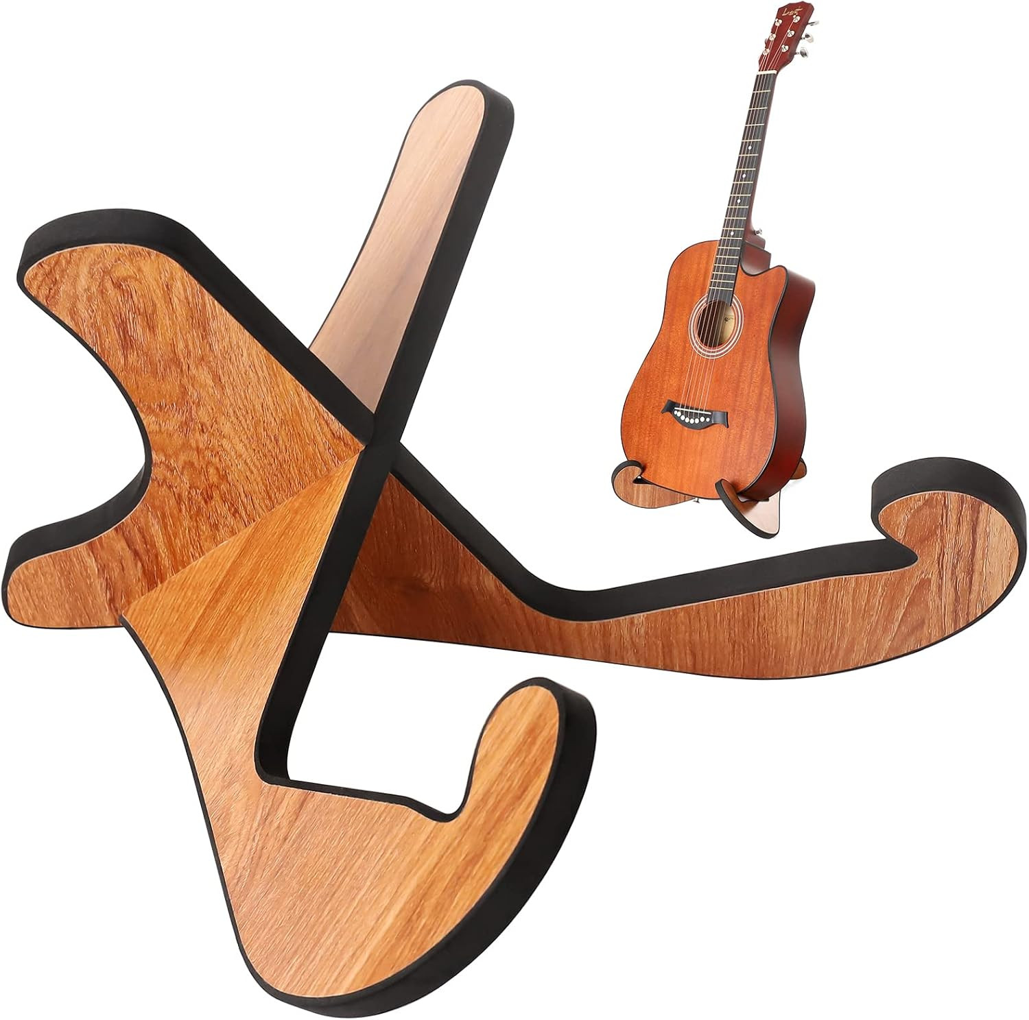 Wooden Guitar Stand, Detachable Non-Slip Wood Guitar Stand Holder Floor for Acou