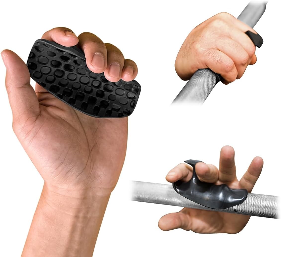 Anti-Slip Workout Grips - Ergonomic Rubber Hand Protector Gloves For Training