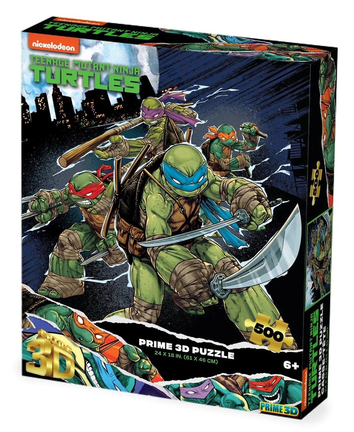 Teenage Mutant Ninja Turtles 500 Piece Prime 3D 24 x 18 Jigsaw Puzzle NEW SEALED