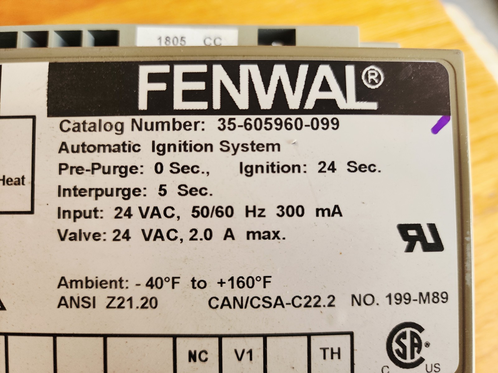 Fenwal 35-605960-099 Direct Spark Ignition