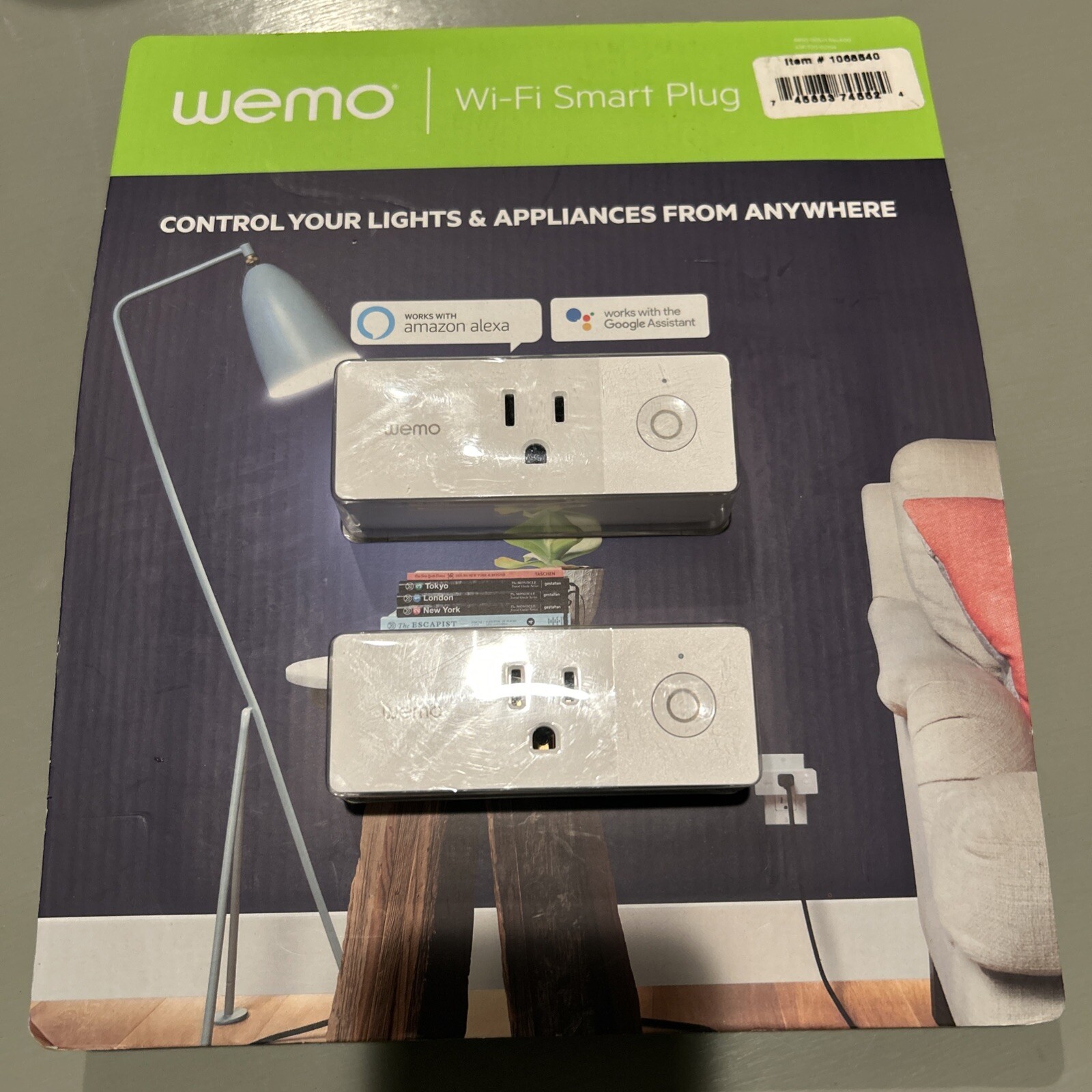 Wemo Mini Wi-Fi Smart Plug 2-pack Works w/Alexa Google Assistant Nest Sealed