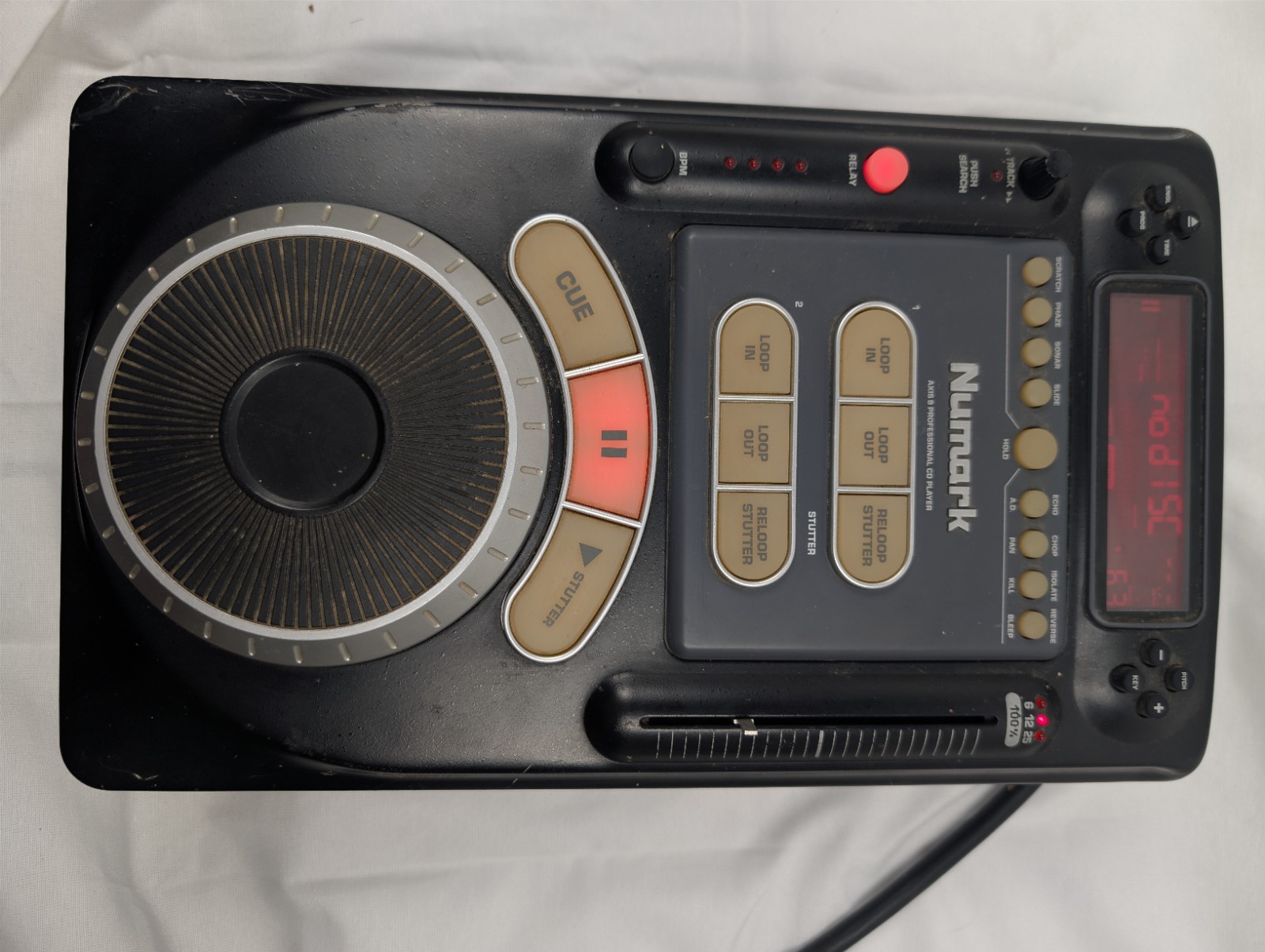 Pair Numark Axis 9 Professional DJ CD Players Tested POWERS ON
