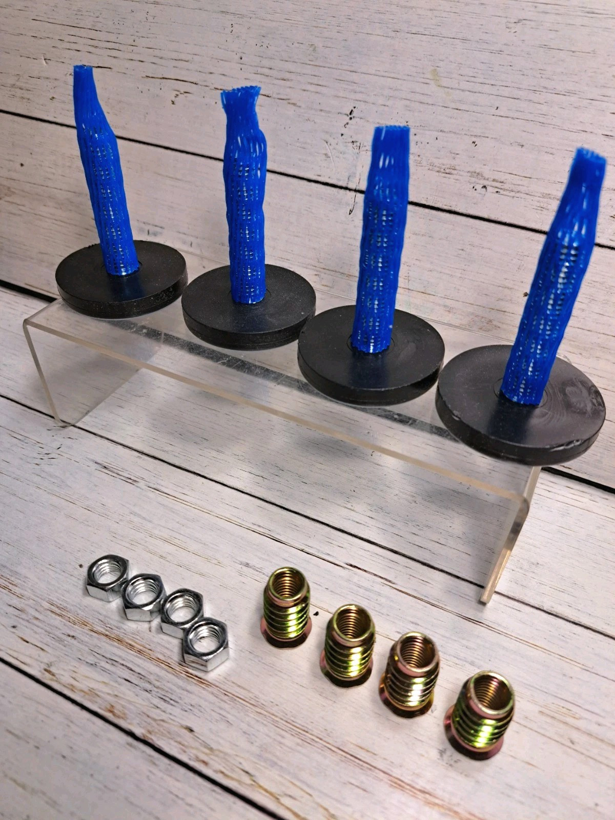 Furniture Legs 50mm Large Base 3/8-16, 4 Pack Thread Shank Adjust Pads,Table