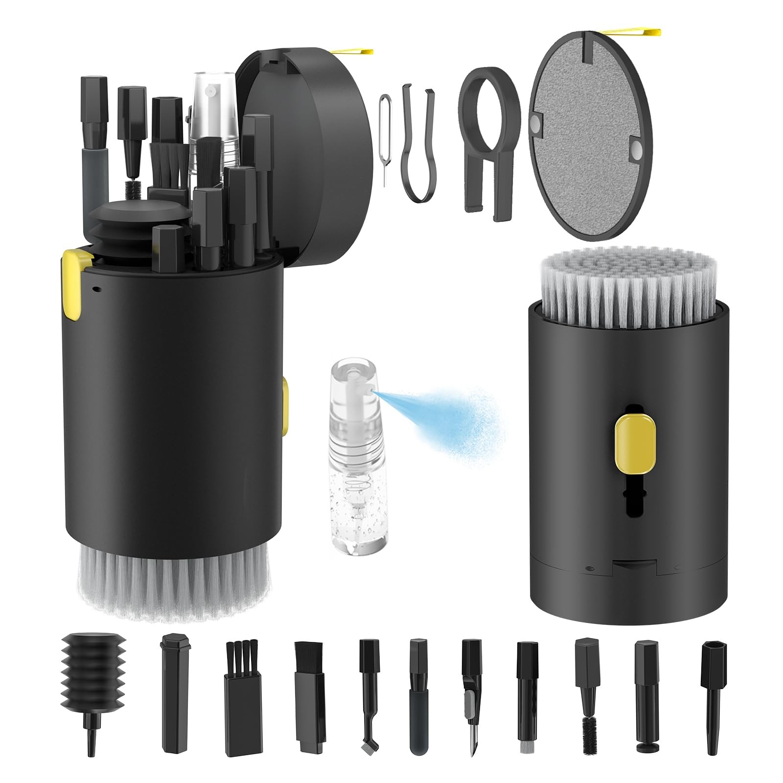 Tounee Keyboard Cleaner Kit, Electronics Cleaning Kit with Retractable Black