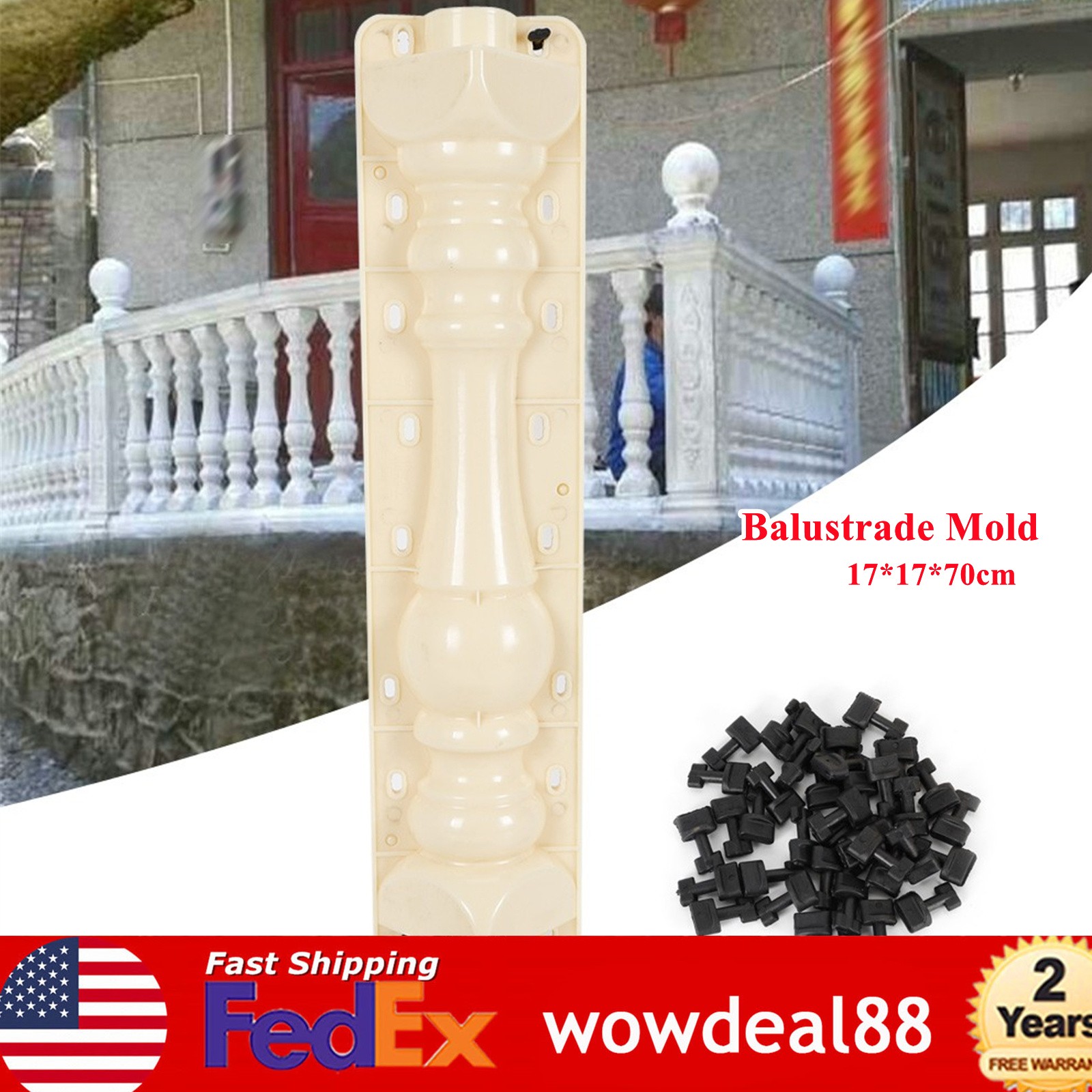 Balustrade Mold Column Concrete Plaster Railing Mould Cement Casting Railing