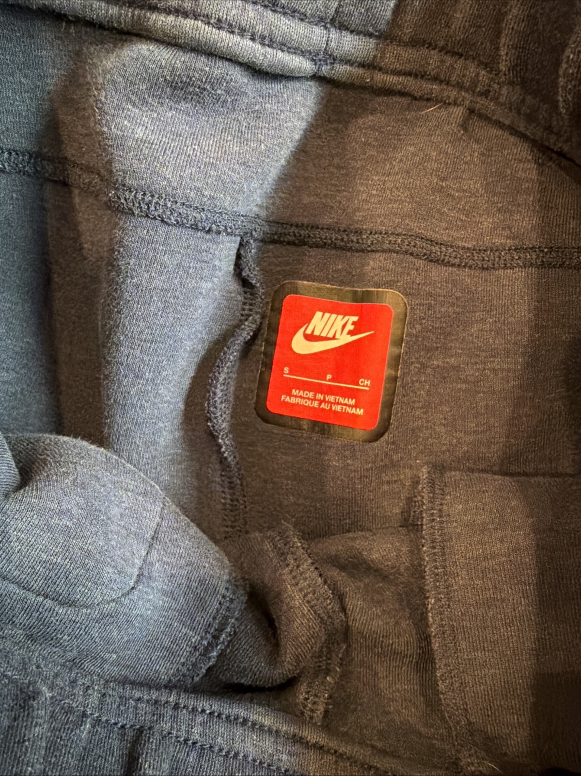 Men’s Nike Tech Sweatpants Sz S Navy Jogger Drawstring Paneling