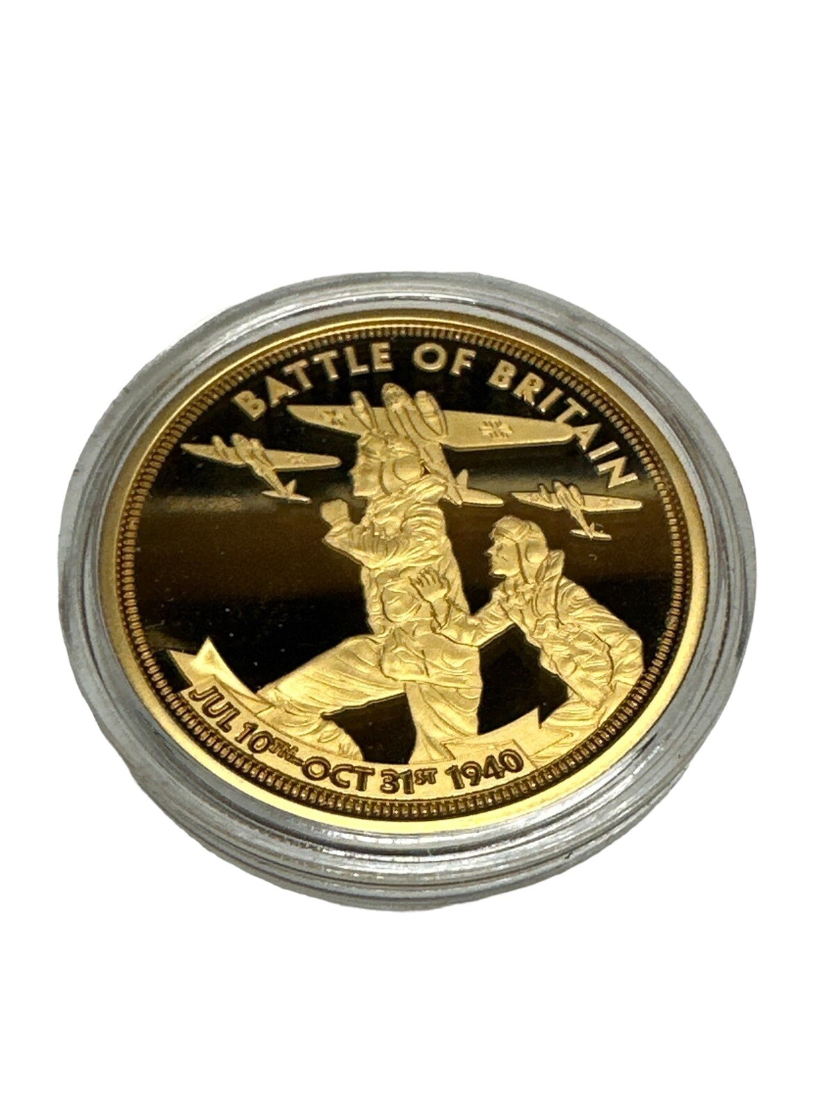 24kt Plated Bradford Exchange Authentic Coin - WWII Battle Of Britain
