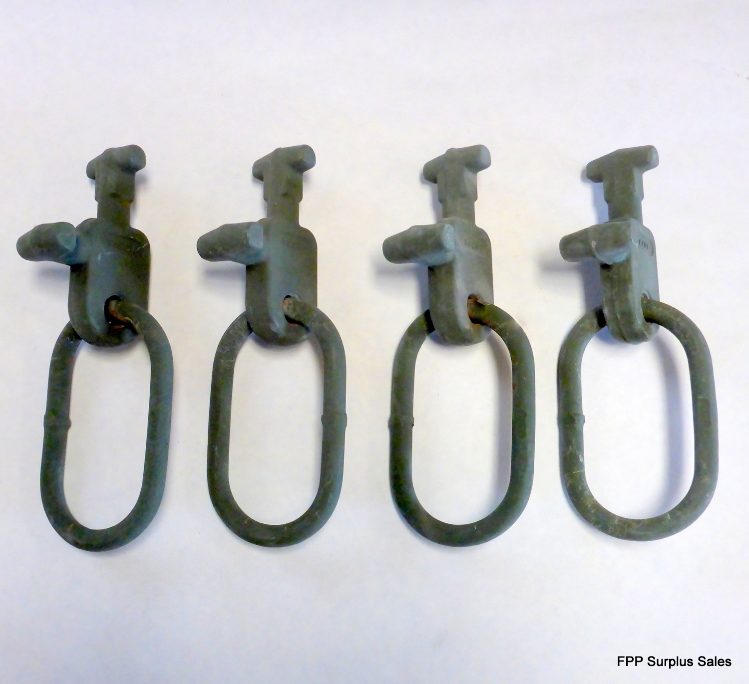 Cargo Towing Rings w/ T-Hook (Set of 4) Heavy Duty Military Recovery D-Ring