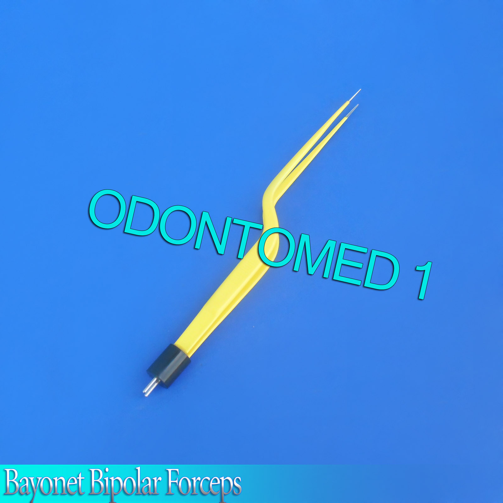 Bayonet Bipolar Forceps 7.75" Foot Activated Yellow Electrosurgical EL-029