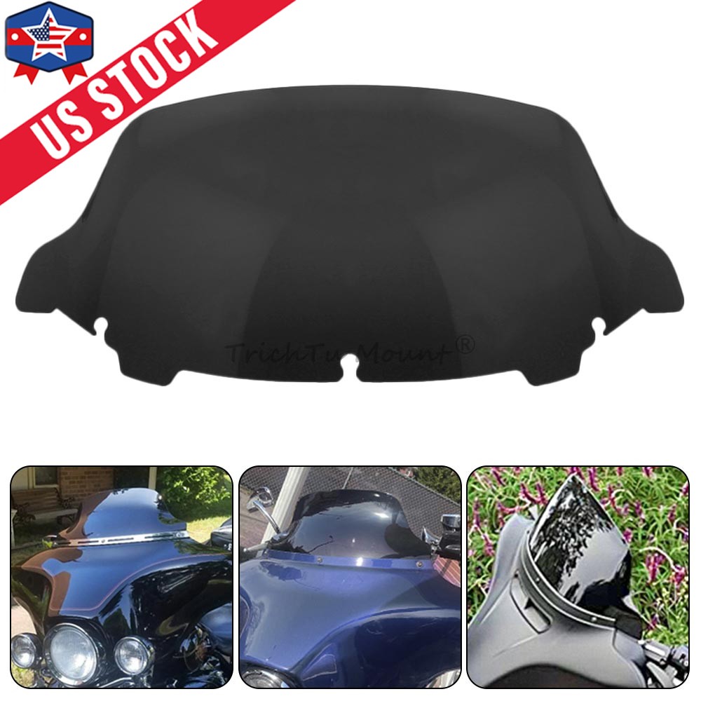 10.5" Wave Windshield Windscreen For Harley Touring Electra Street Glide 2014-24