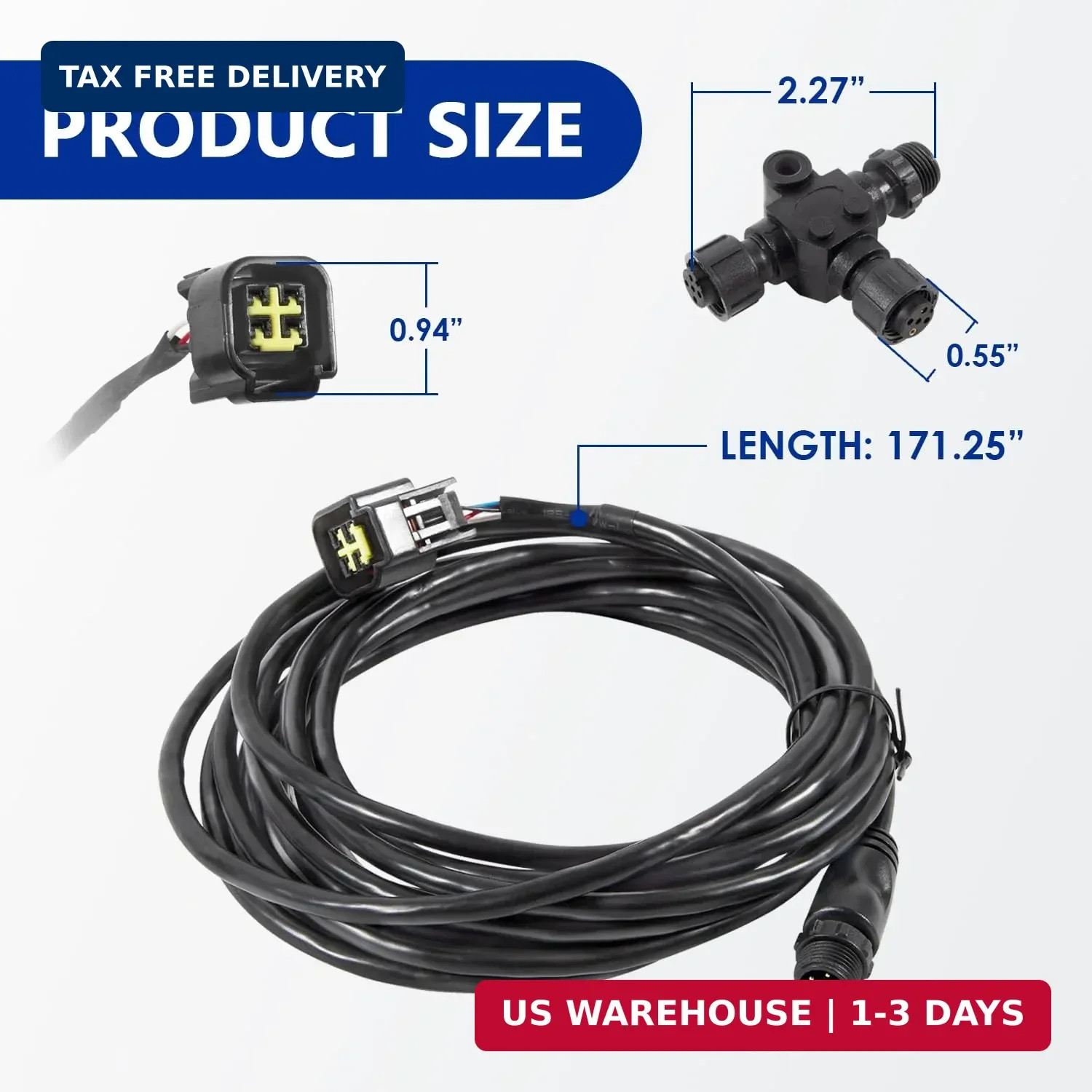 Replace for Yamaha Engine Interface Cable with T-Connector, for Yamaha 2006 & Ne