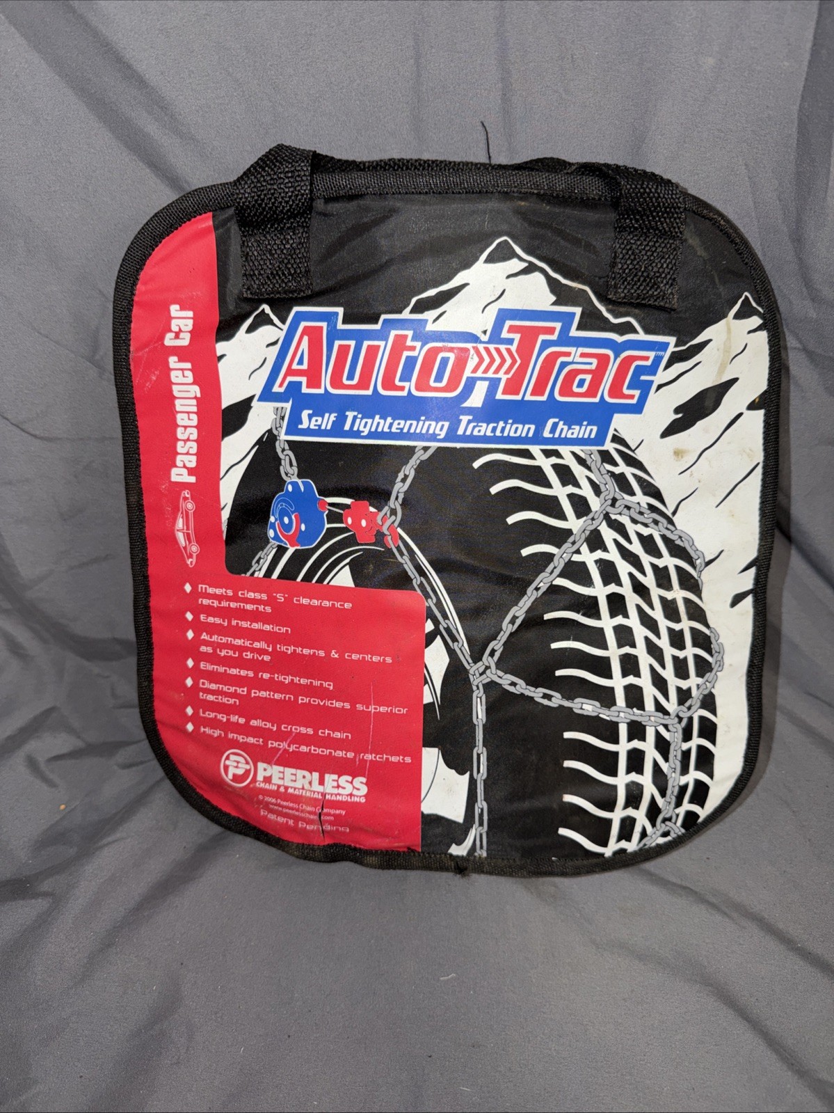 Peerless Auto Trac Self Tightening Traction Tire Chains for Passenger Cars