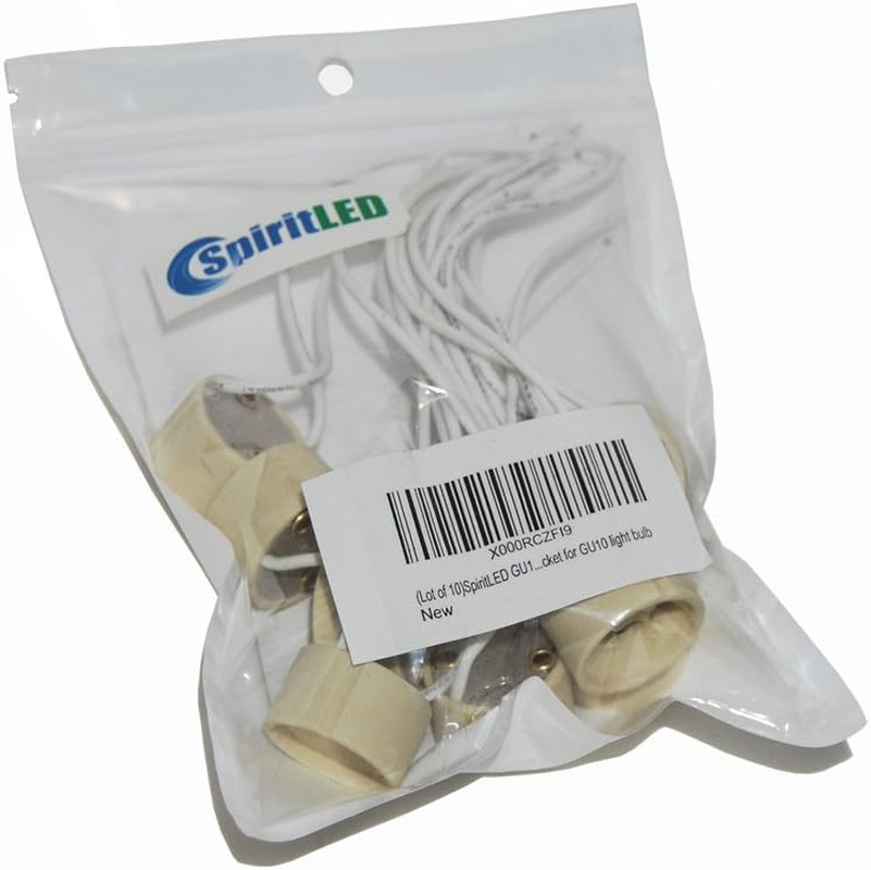 GU10 Socket Wire Connector - Pack of 10 for Light Bulbs