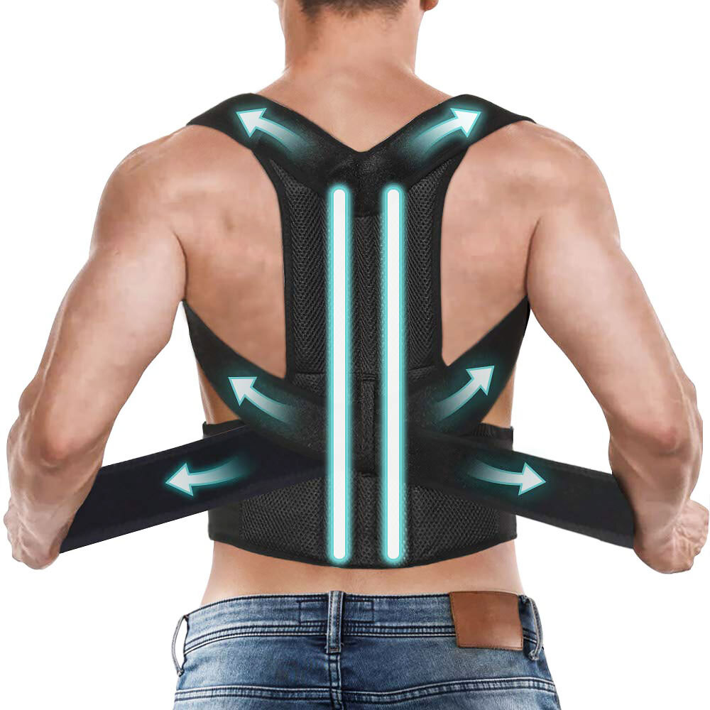 For Men Women Adjustable Posture Corrector Low Back Support Shoulder Brace Belt