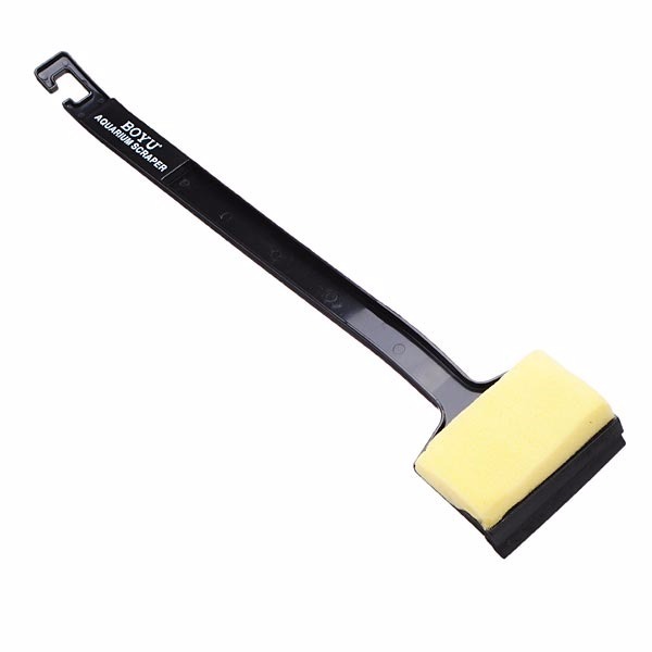BOYU AS-102 18" Long Aquarium Scraper Fish Tank Cleaning Brush Yellow