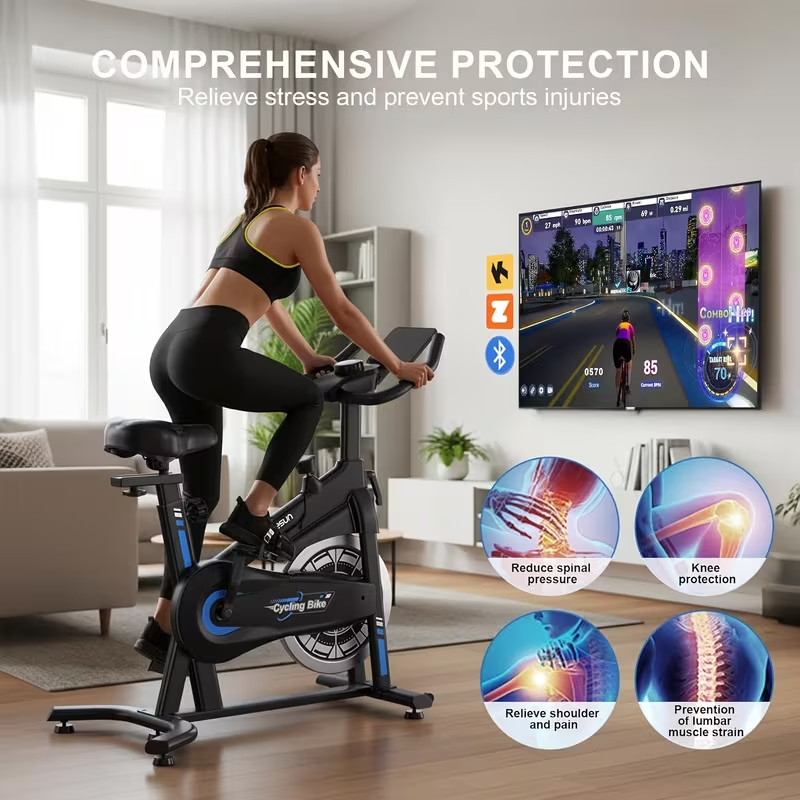 for home Exercise Bikes, Adjustable Magnetic Resistance, Silent Belt Drive, Upgr
