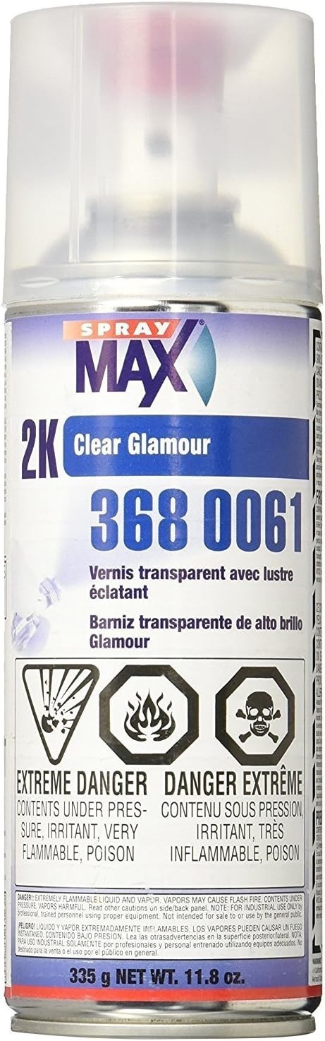 SprayMax 2k Glamour High Gloss Clearcoat Aerosol 3680061 (Pack of 1)