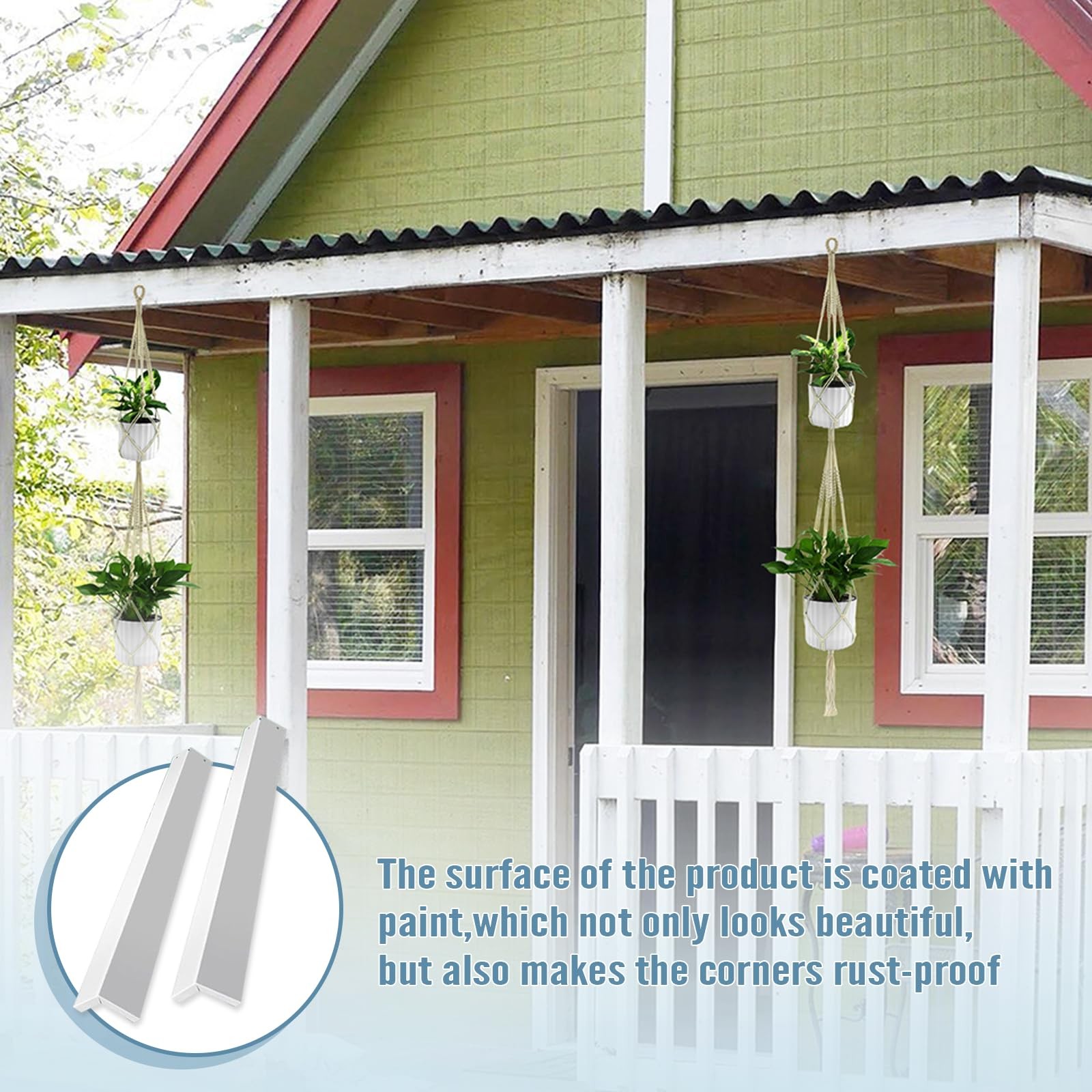 8 Pcs Aluminum Siding Corners 8 Inch Outside White Corner Caps white