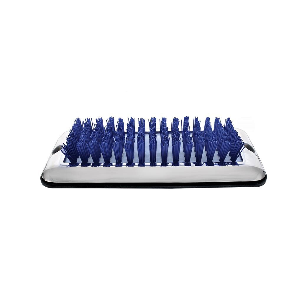 Stainless Blue Nylon Shoe Boot Brush Scraper For Peterbilt Kenworth Freightliner