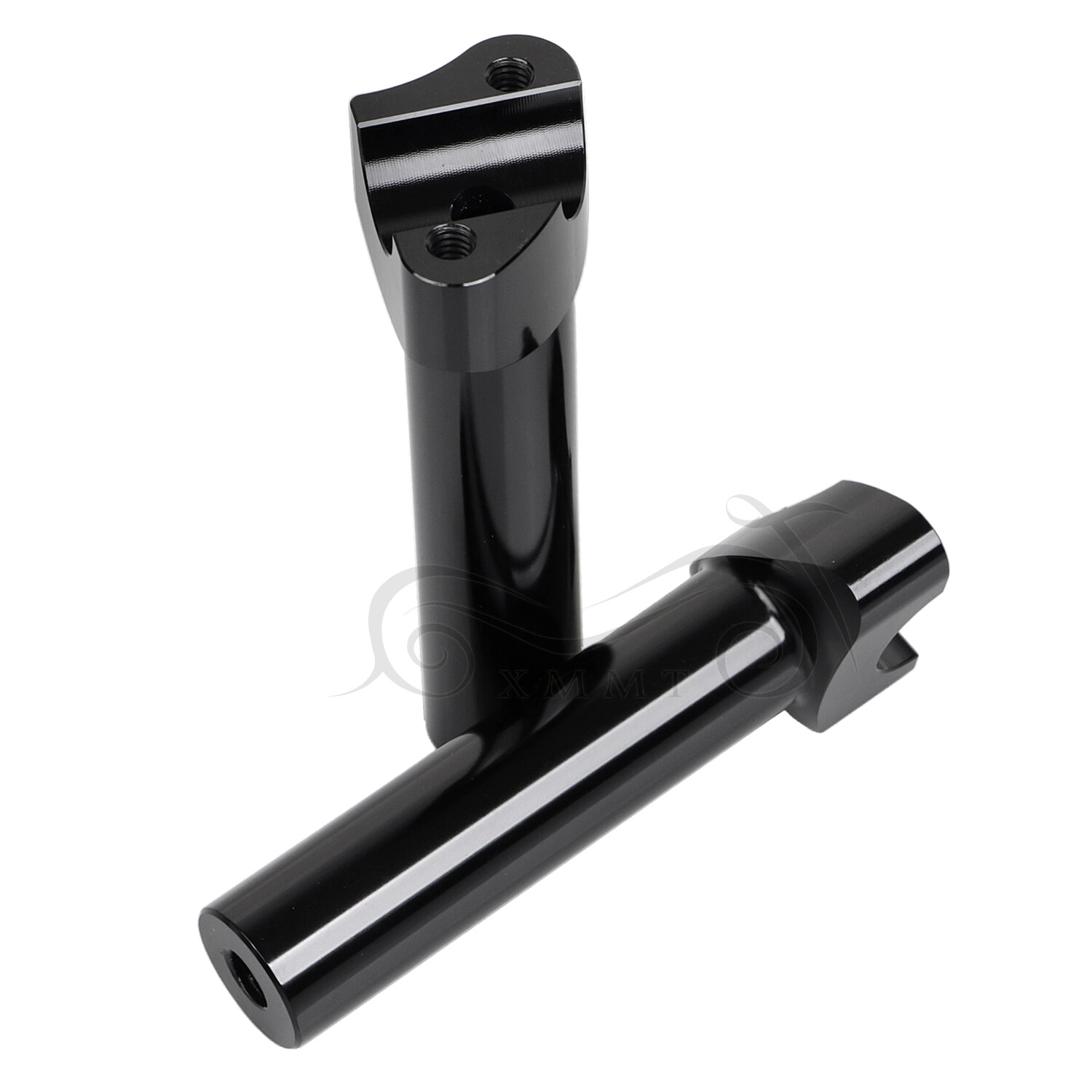 Black 5.5" Handlebar Risers Bottom For Harley 1" Bar Dyna Softail Sportster FXS