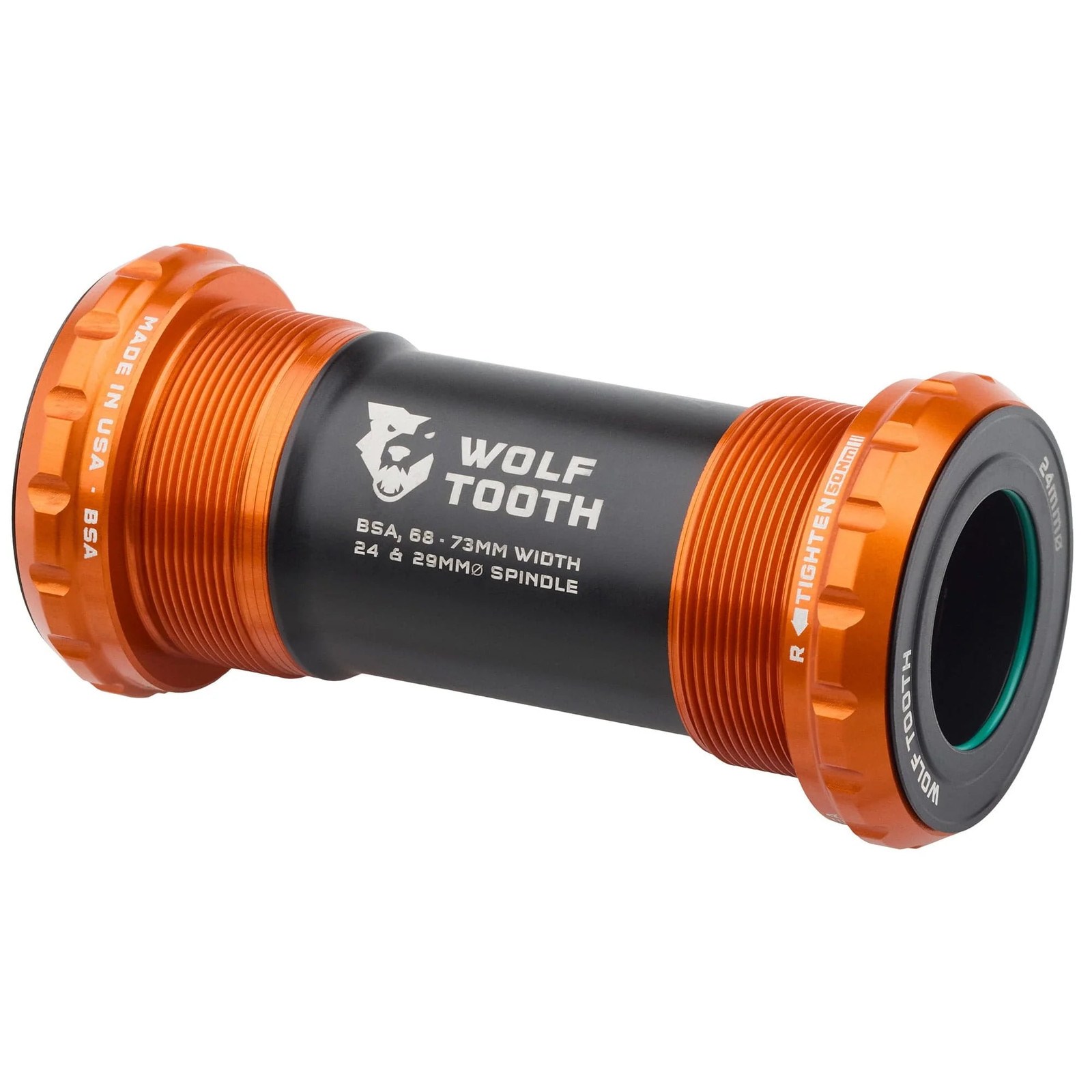 Wolf Tooth 29mm BSA Bottom Bracket - Durable Aluminum, Chrome Steel Bearings,