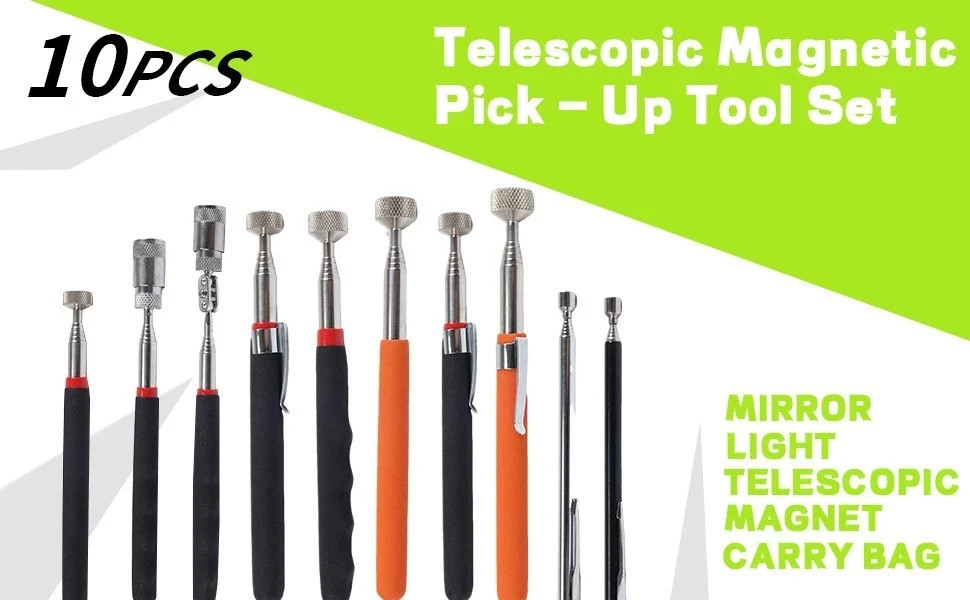 10/3 Pack Telescoping Magnet Pick-Up Tool Set-Retrieving Pickup Tools Extra Long