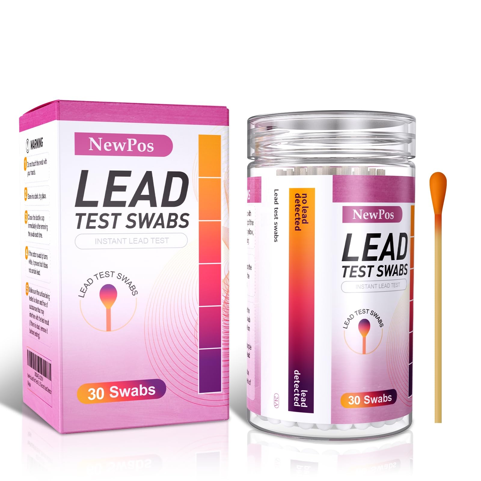 Lead Test Kit: 30 Swabs Upgraded Accurately Formulated Lead Paint Test Kit De...