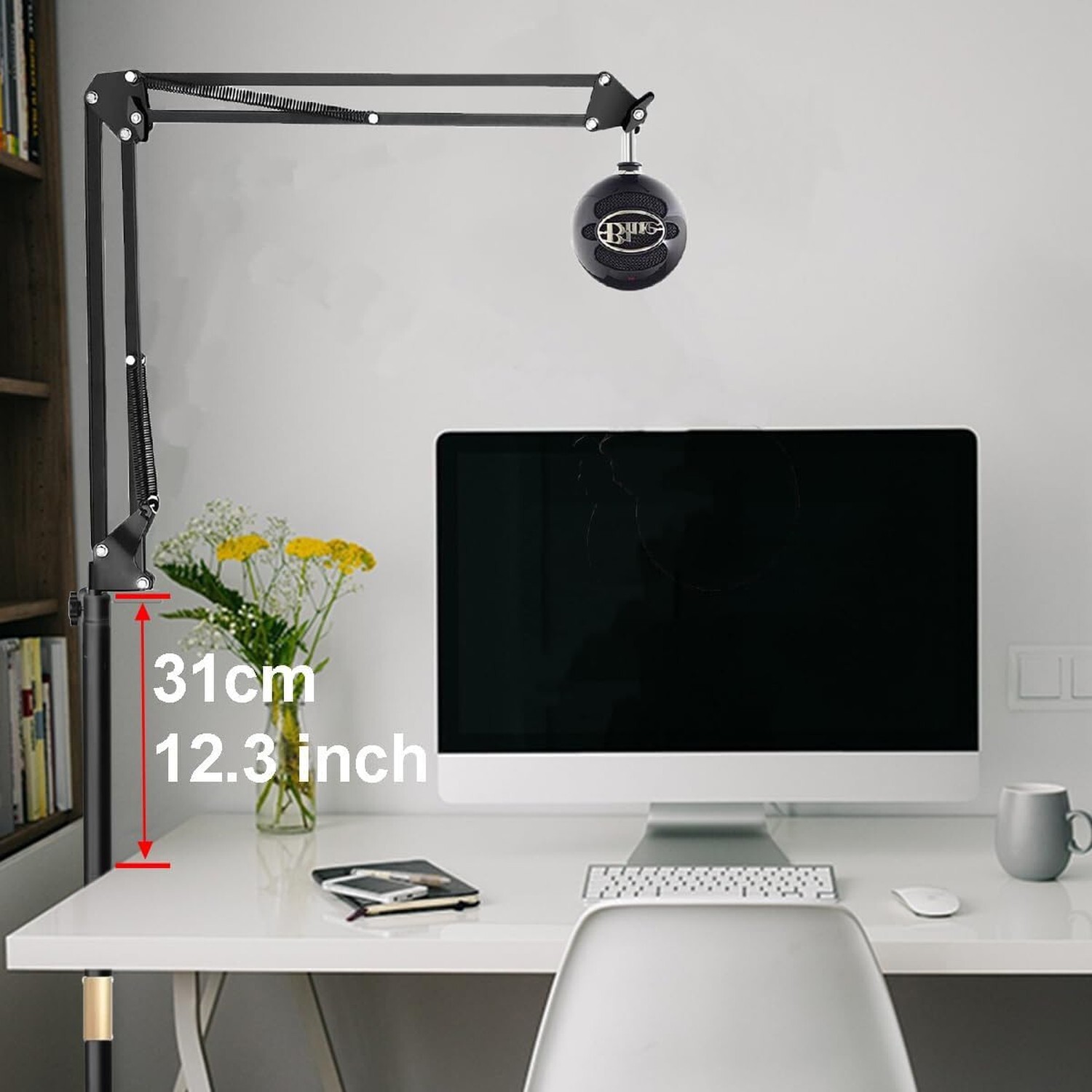 Microphone Floor Stand for Blue Yeti, Nano, Snowball, HyperX,Razer,Logitech U...