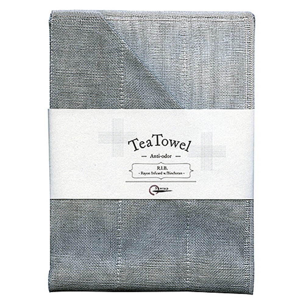 Nawrap CharcoalInfused Tea Towel White Binchotan Gray Absorbent Cloth