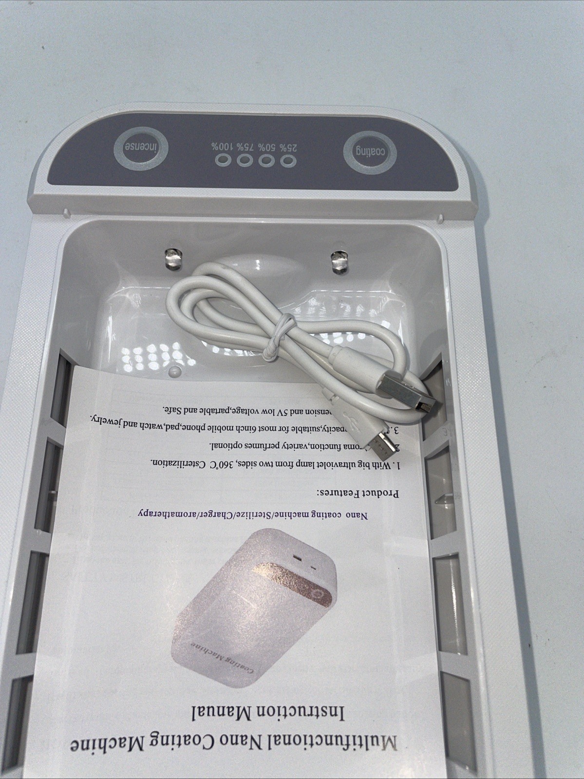 Smartphone Sterilizer Mini Coating Machine Model: KD-168 White