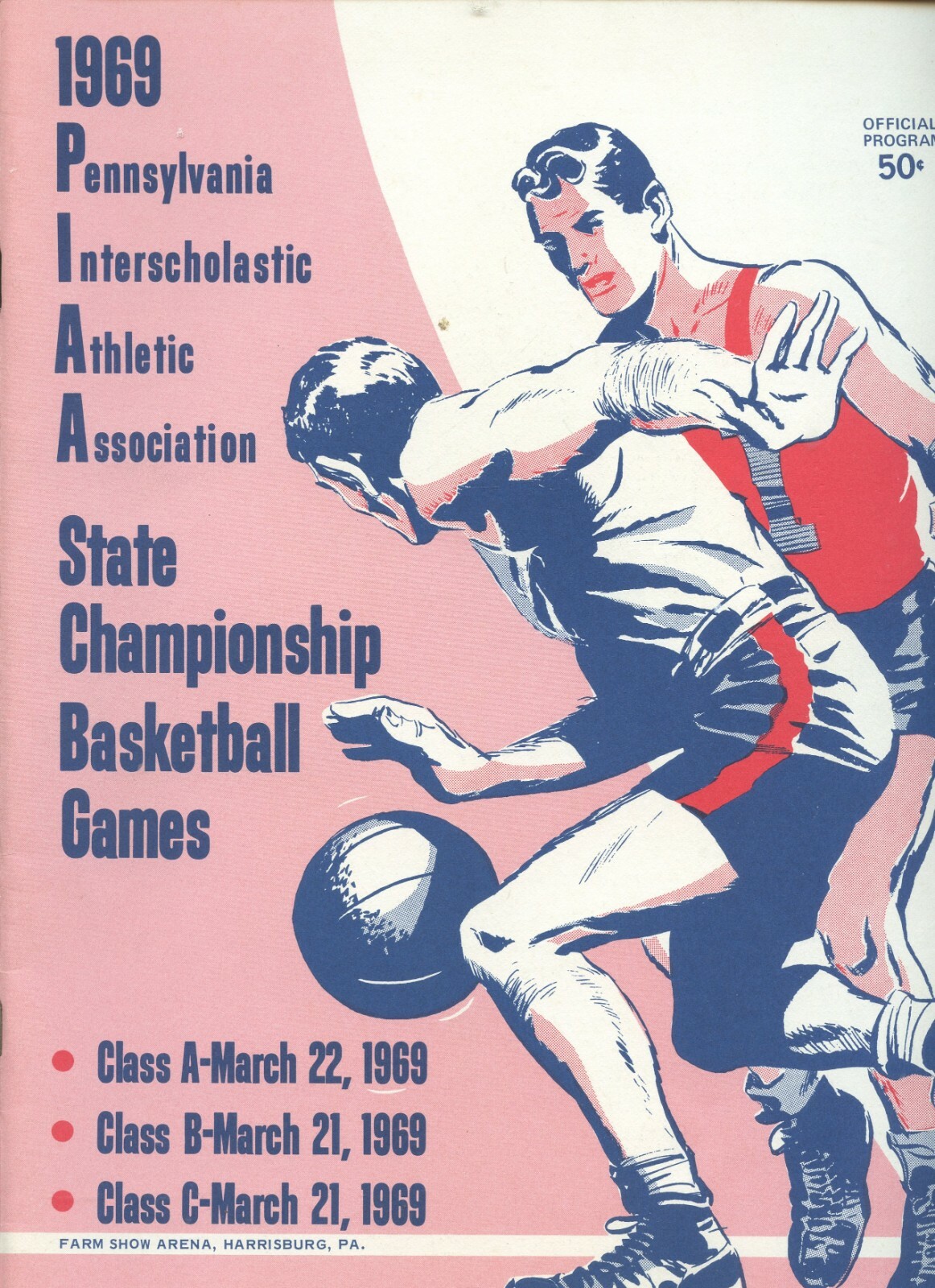 1969 Pennsylvania State Basketball Championship Program EX+
