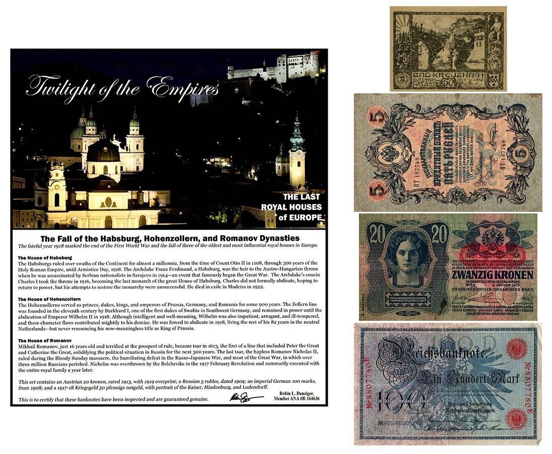 Twilight of the Empires: Last Royal Houses of Europe (Billfold), w/ COA
