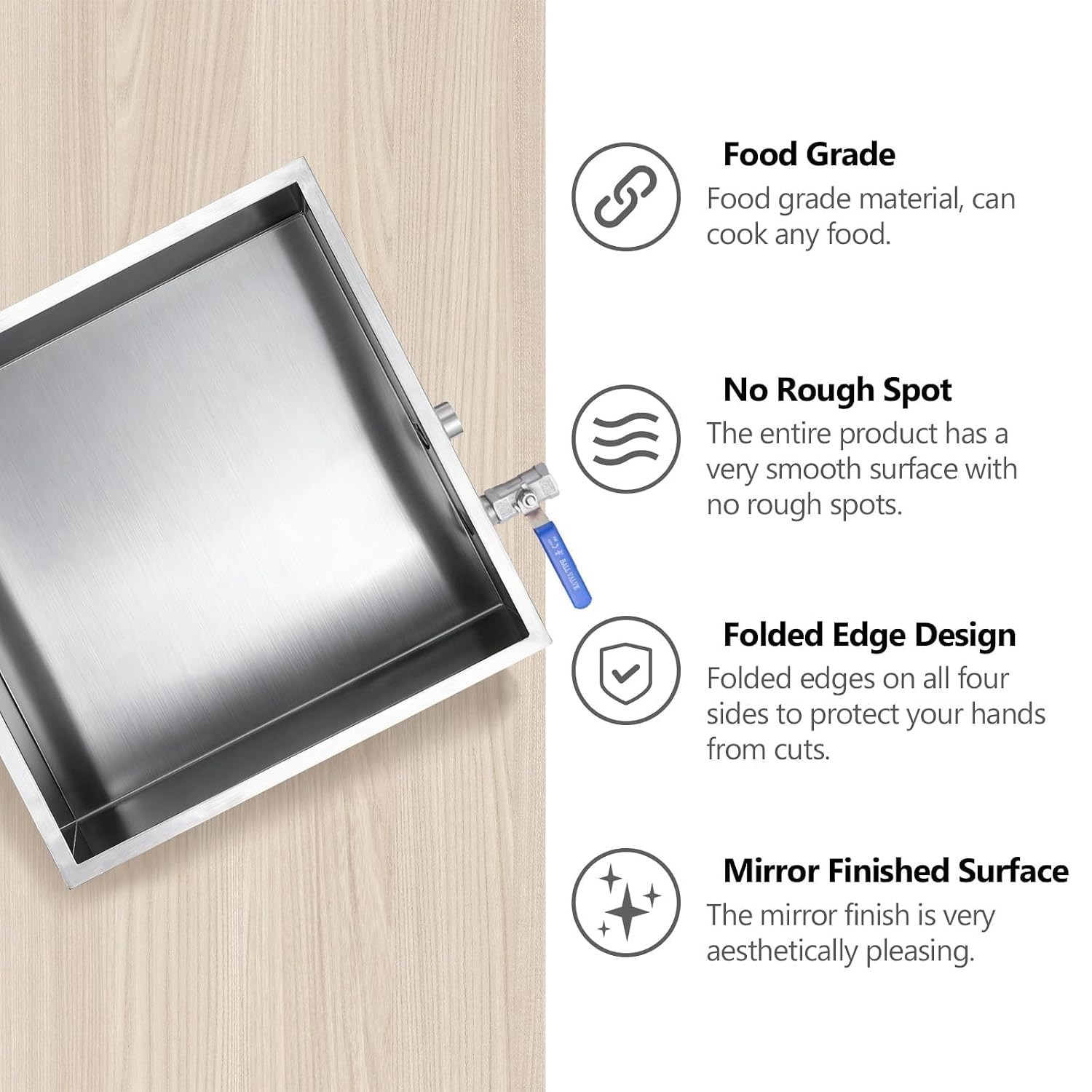 Maple Syrup Evaporator Pan with Dual Interface Steam Table Pan,304 Stainless ...