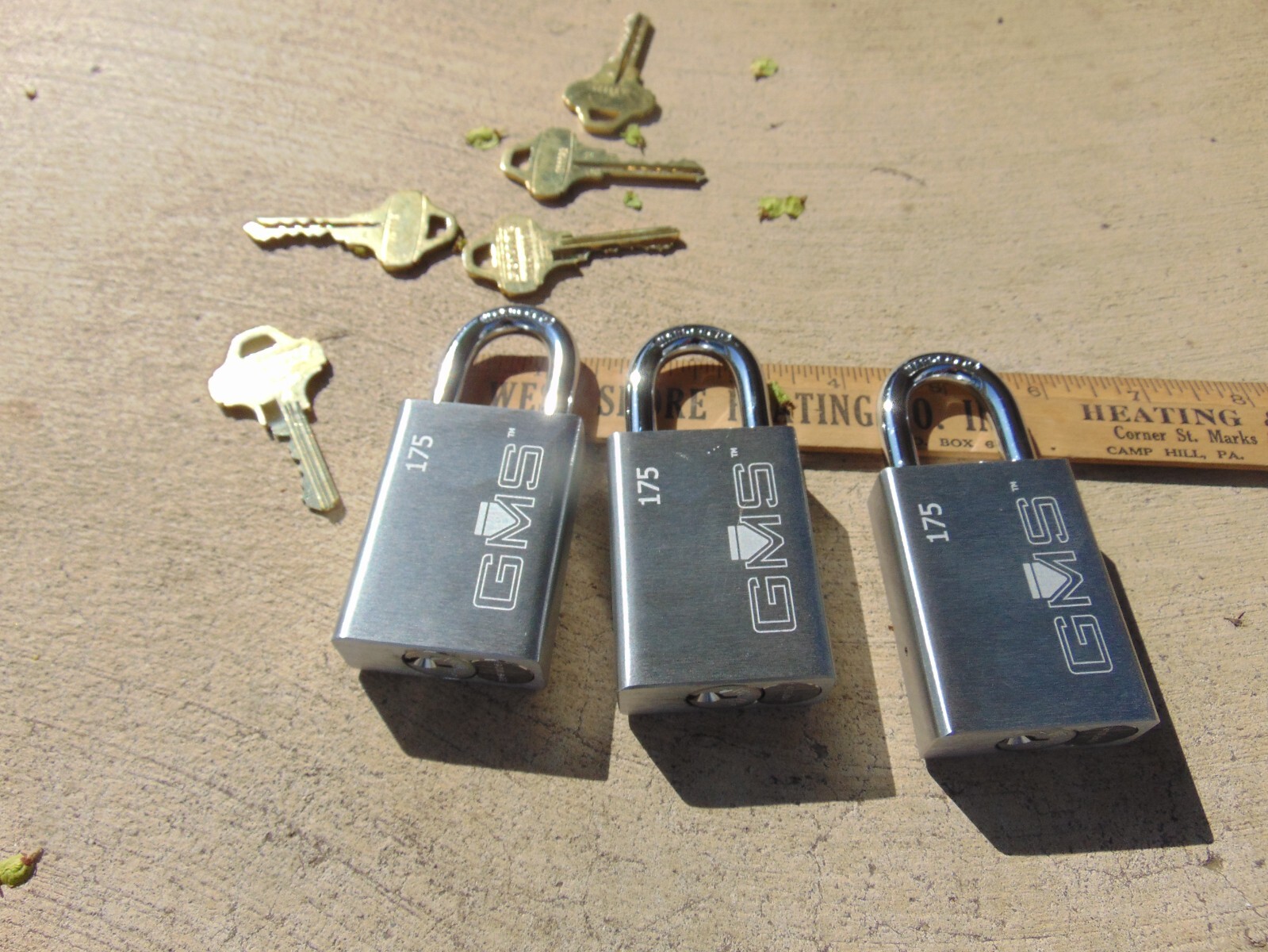 3 NEW GMS PADLOCK WITH SCHLAGE PRIM AND  5 C135 PRIM KEYS      LOCKSMITH