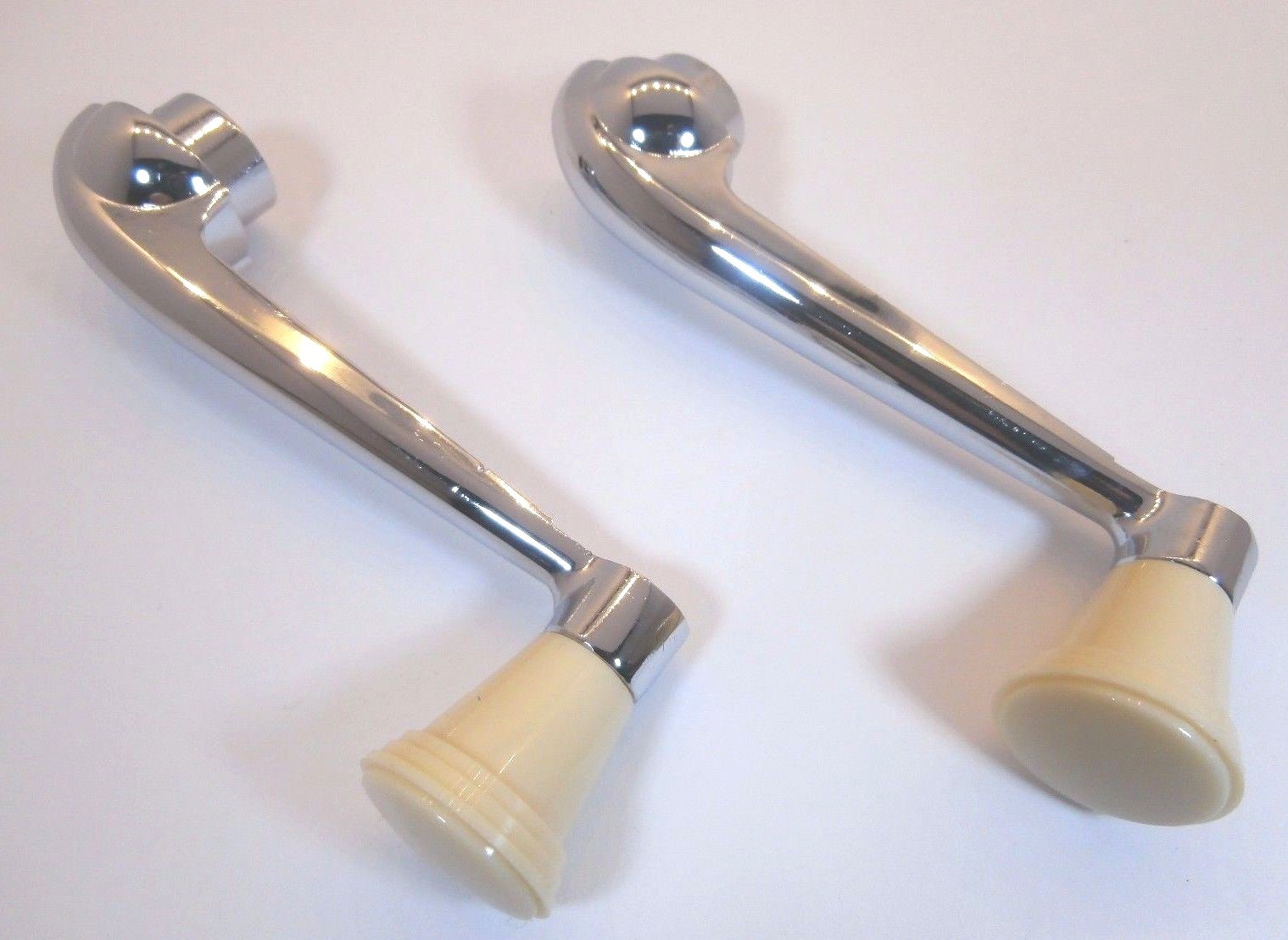 CHROME IVORY WINDOW WINDER CRANKS SET VOLKSWAGEN T1 BUG BEETLE T3 GHIA 1953-1967