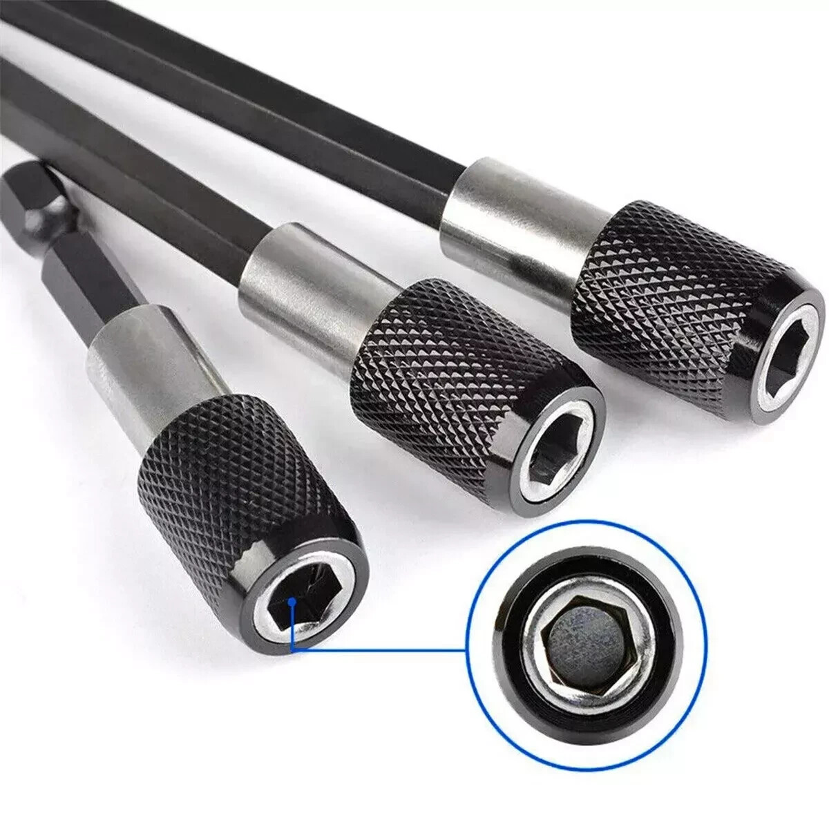 4PC Extension Screwdriver Drill Bit Flexible Shaft Holder Impact Driver Tool Set