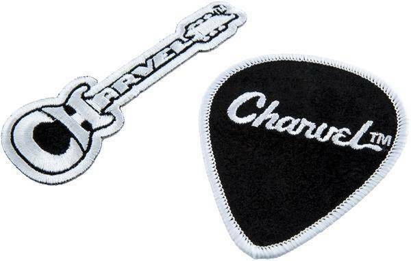 099-2485-002 Charvel Logo Guitar Pick Set of 2 Embroidered Velvet Iron-On Patch